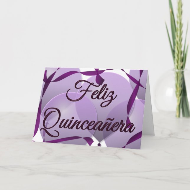 Feliz Quinceañera - glücklicher 15. Geburtstag Einladung (Vorderseite)