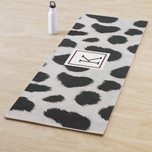 Fell-Muster aus Imitaten der schwarzen und weißen Yogamatte