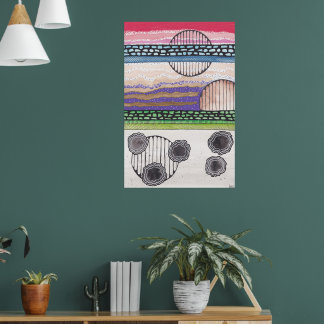 Fell Top Fantasy, original Mixed Media Malerei Poster