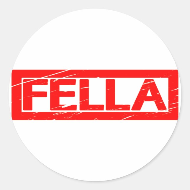 Fella Briefmarke Runder Aufkleber (Vorderseite)