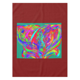 Fellige regenbogenfarbene Blume Tischdecke