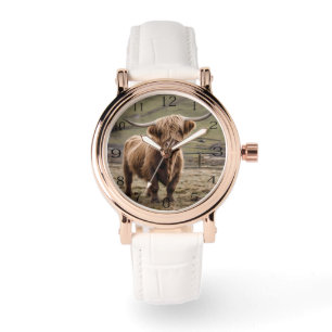 Fellmajestät: Die wollige braune Highland-Kuh, Armbanduhr
