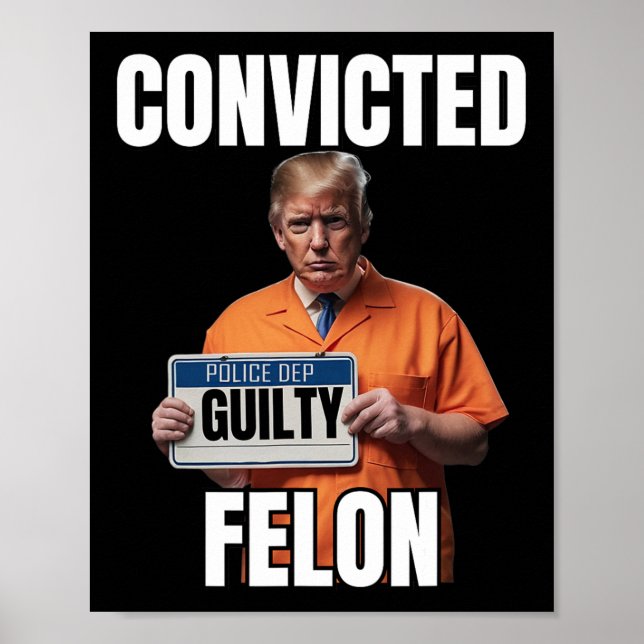 Felon Donald Trump 2024 Poster (Vorne)