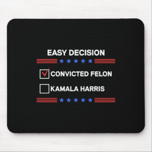 Felon Vs Kamala Harris Präsident Mousepad