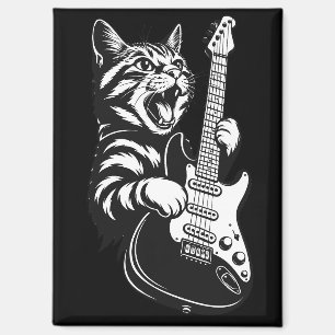 Fels Katz spielt elektrische Gitarre Coole Musik Magnet