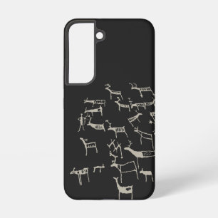 Fels Petroglyphe Alte Europäische Hirschjagd Samsung Galaxy Hülle