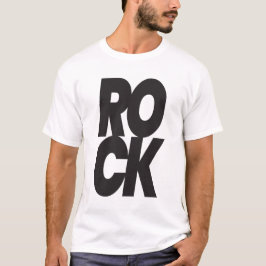 Fels-Typografie gestapelt T-Shirt