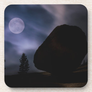 Felsbrocken im Mondlicht   Yosemite-Nationalpark Getränkeuntersetzer