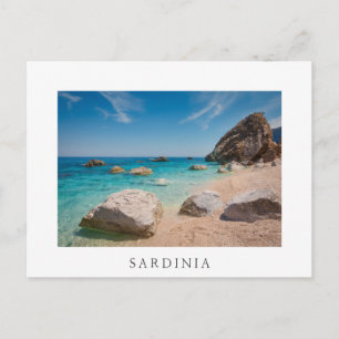 Felsen am Strand Cala Mariolu auf Sardinien, Itali Postkarte