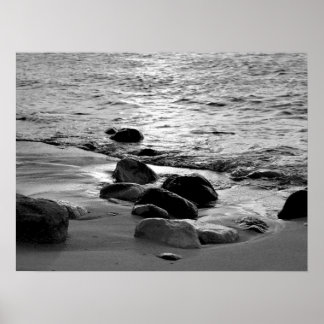 Felsen am Strand Foto 88 Poster