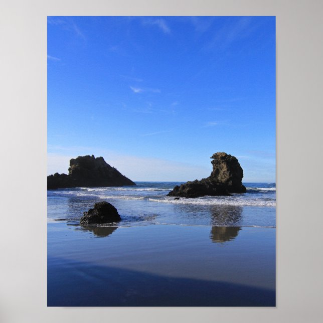 Felsen am Strand Poster (Vorne)