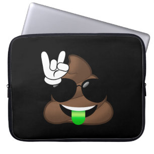 Felsen auf Emoji kacken Laptopschutzhülle