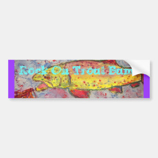 Felsen auf Forelle-Gammlern Autoaufkleber