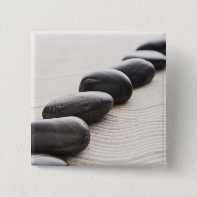 Felsen auf Sand Button (Vorderseite)