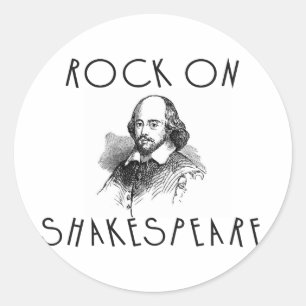 Felsen auf Shakespeare Runder Aufkleber