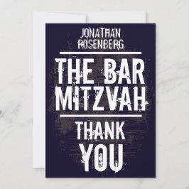 Felsen-Band-Bar Mitzvah danken Ihnen, Schwarzes zu Dankeskarte