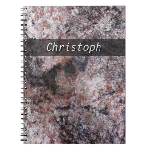 Felsen-Beschaffenheit Pinkish mit irgendeinem Text Notizblock
