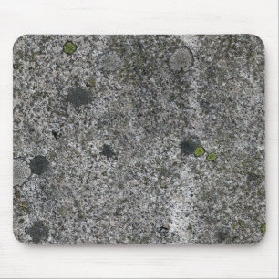 Felsen-Beschaffenheits-grauer Granit mit Moos Mousepad