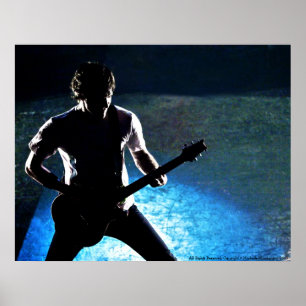 Felsen DES ROCK'N'ROLL-SILHOUETTE-PLAKATS #2. an! Poster