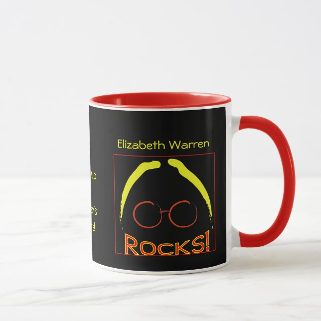 Felsen Elizabeth Waren! Tasse (Rechts)