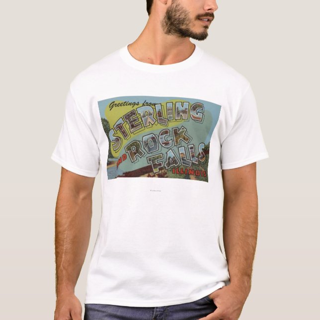 Felsen-Fälle - große Buchstabe-Szenen T-Shirt (Vorderseite)