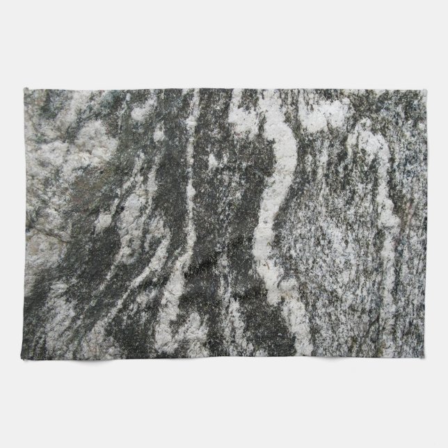 Felsen-Felsen mit grauem Geologie-Katzen-Muster Küchentuch (Horizontal)