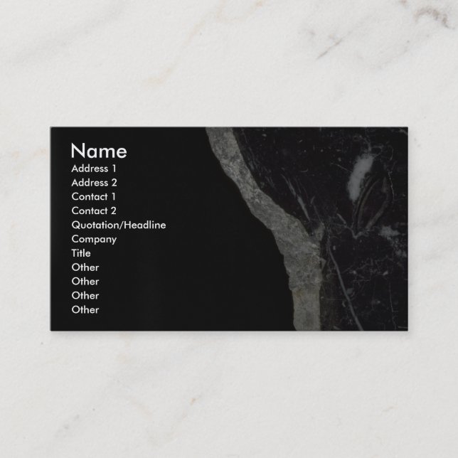 Felsen-fester Andrea Störung Visitenkarte (Vorderseite)