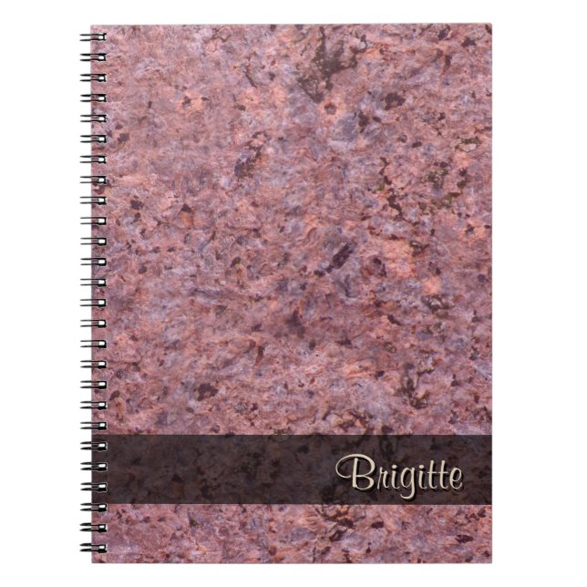 Felsen-Foto-Geologie-Beschaffenheits-Rosa Notizblock (Vorderseite)