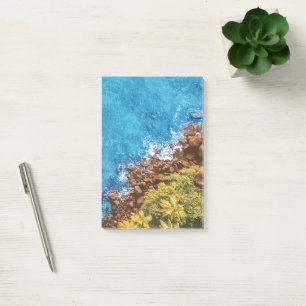 Felsen im Meer, Ansicht von oben 1 Post-it Klebezettel