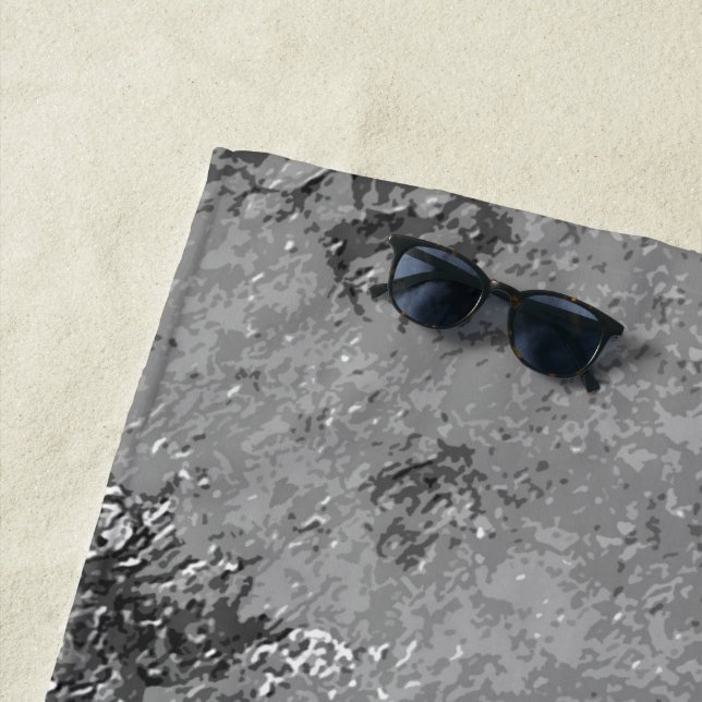 Felsen im Meer, über Sicht 2 Strandtuch (Beispiel)