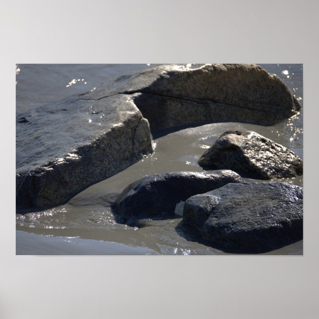 Felsen im Ozean Poster (Vorne)