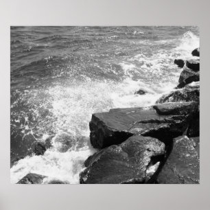Felsen im Wasser-Foto drucken Poster