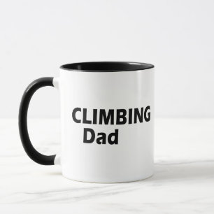 Felsen kletternder Vater Tasse