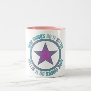 Felsen-Küken verbessert es - Zwei-Ton Tasse