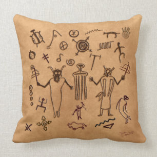 Felsen-Kunst-Stammes- Meditations-Kissen Kissen