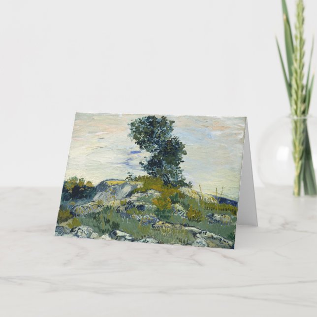 Felsen mit Eiche, Van Gogh Ölmalerei Karte (Vorderseite)