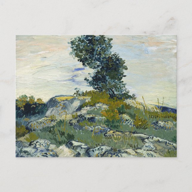 Felsen mit Eiche, Van Gogh Ölmalerei Postkarte (Vorderseite)
