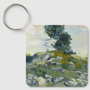 Felsen mit Eiche, Van Gogh Ölmalerei Schlüsselanhänger