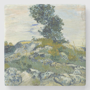Felsen mit Eiche, Van Gogh Ölmalerei Steinuntersetzer