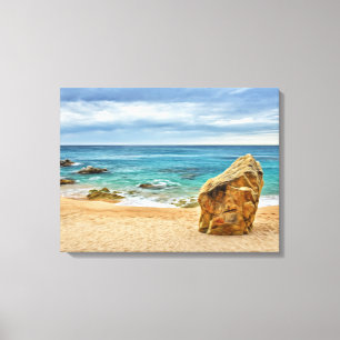 Felsen nahe Lloret de Mar in Costa Brava Leinwanddruck