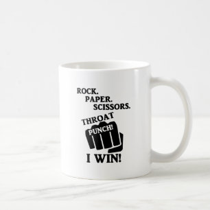 Felsen, Papier, Scheren, Kehle-Durchschlag! Ich Kaffeetasse