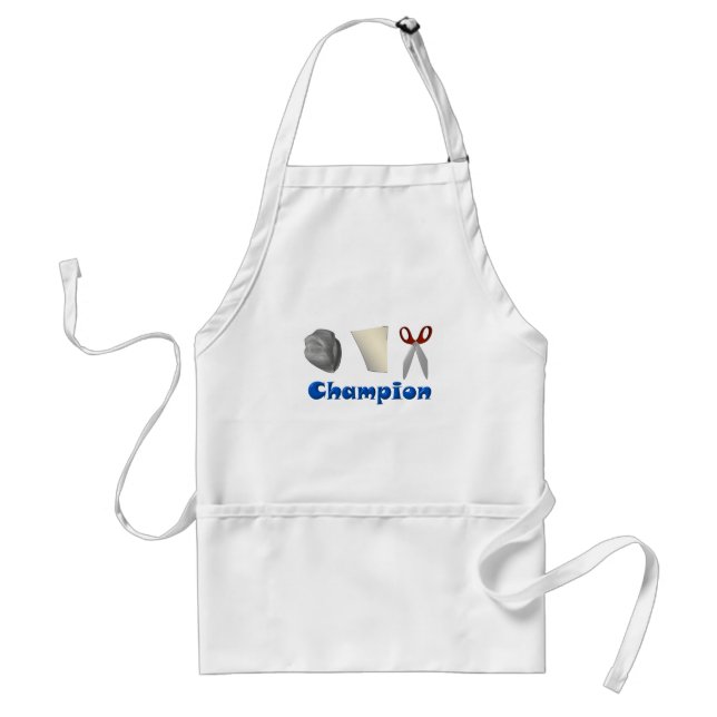 Felsen-Papierschere-Champion Schürze (Vorne)