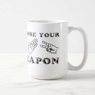 Felsen-Papierschere-lustiger Tassen-Spaß Kaffeetasse