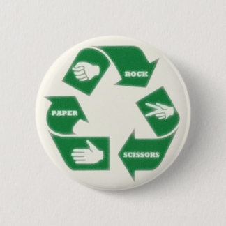 Felsen PapierScissors~ recyceln! Button-Knopf Button