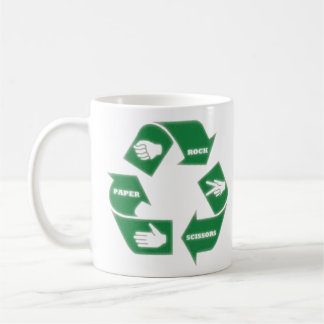 Felsen-recyceln Papierscheren ~! Tasse