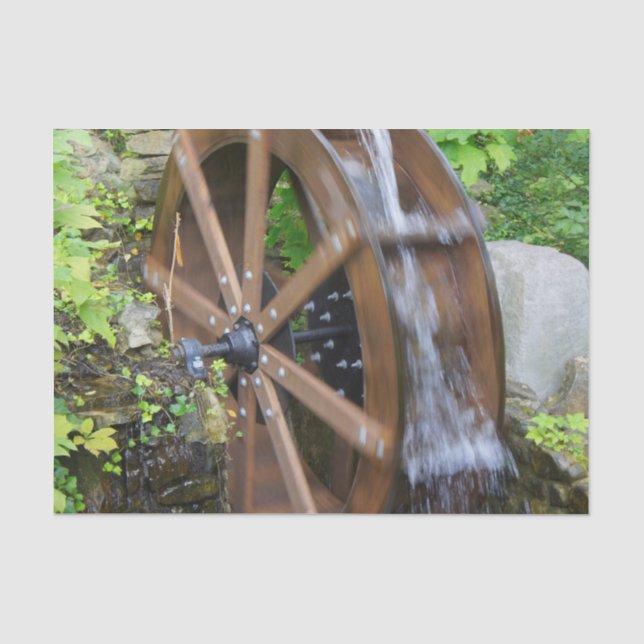 Felsen-Stadt-Wasser-Rad Seidenpapier (Vorderseite)