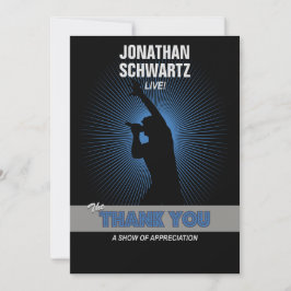 Felsen-Stern-Bar Mitzvah danken Ihnen, Dankeskarte