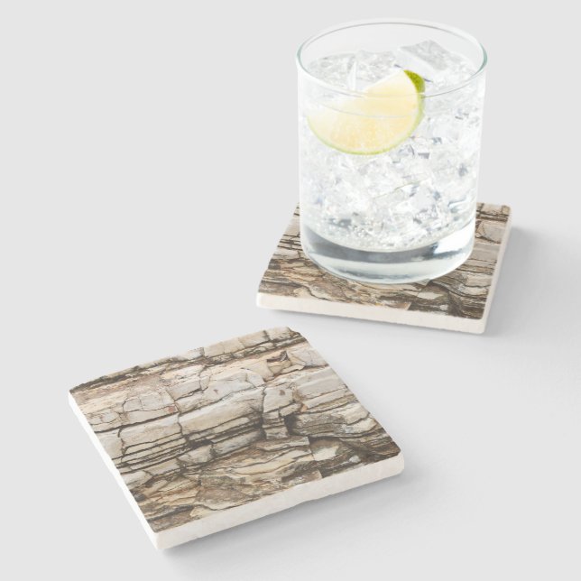 Felsen und Klippen Steinuntersetzer (Seitenansicht)