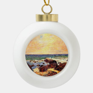 Felsen und Meer von Paul Gauguin Keramik Kugel-Ornament