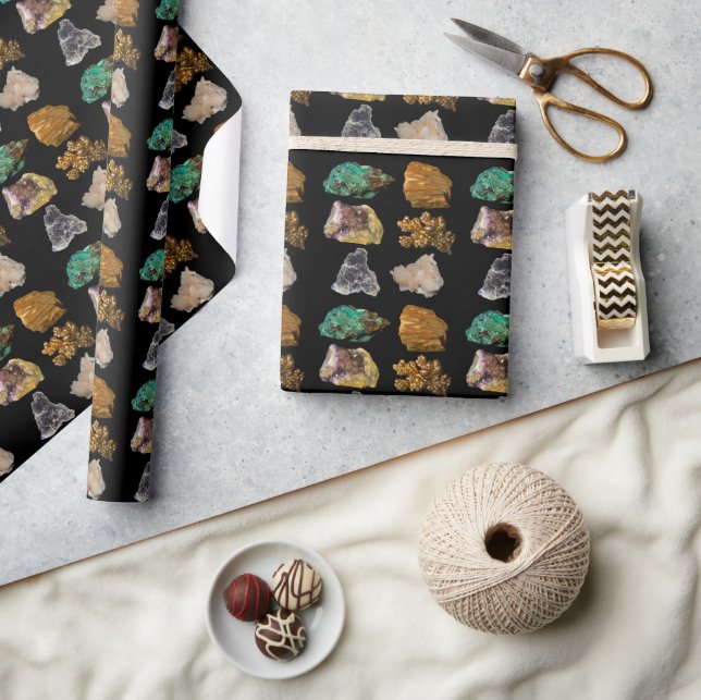 Felsen und Mineralien Geologie Naturfotografie Geschenkpapier (Kunsthandwerk)